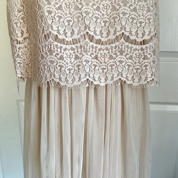 Forever 21 Plus Blush Lace and Tulle Sleeveless Party Dress Juniors Plus Sz 1X - Picture 8 of 16